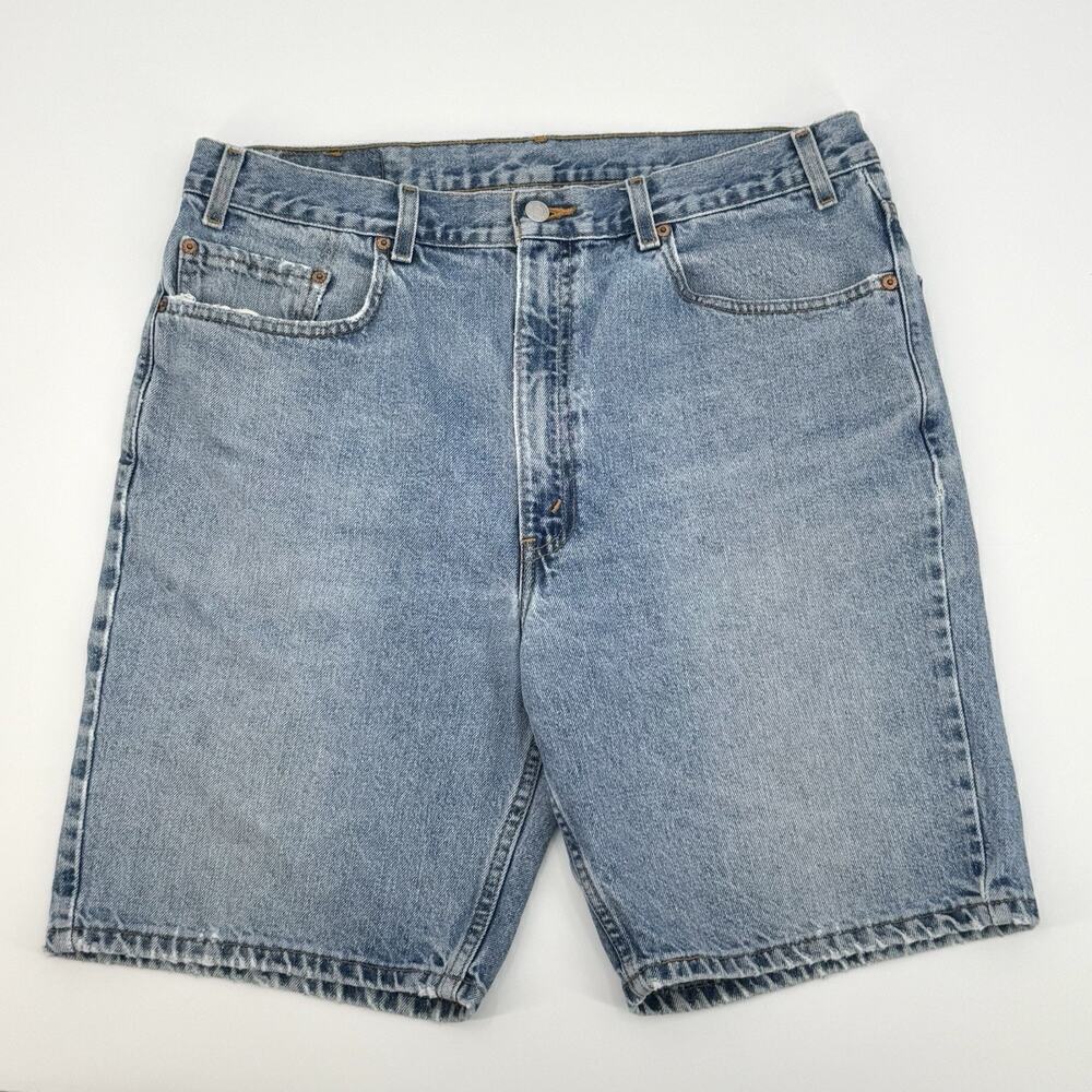 Vintage Levis 505 Jean Shorts Men's 38 Blue 9” Inseam Jorts y2k Cowboy Western